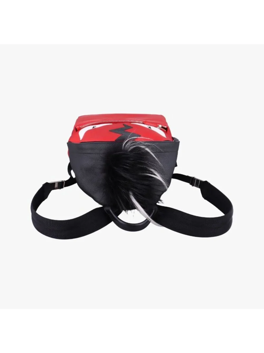Fendi Monster Bag Bugs Red Black Nylon Leather